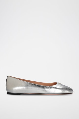 Ballerines en cuir de chèvre - Argenté