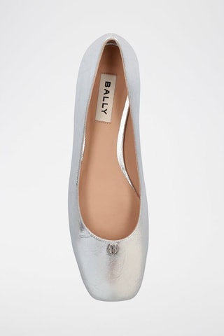 Ballerines en cuir de chèvre - Argenté
