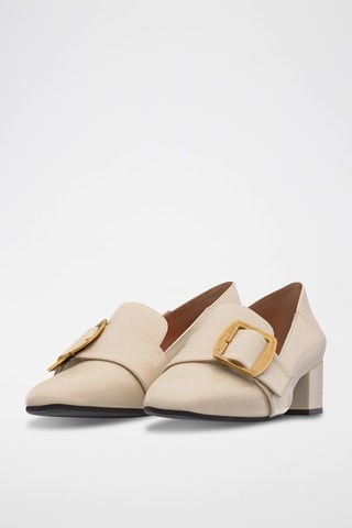 Escarpins en cuir de veau - Beige