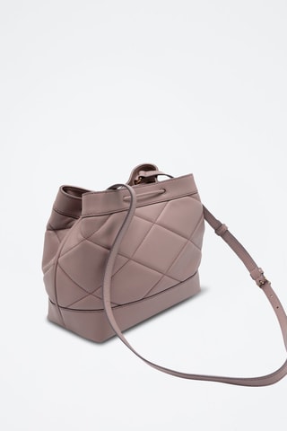 Sac bandoulière en cuir d’agneau nappa - Violet