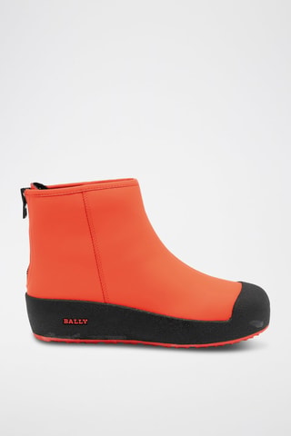 Bottines en cuir - Noir et orange