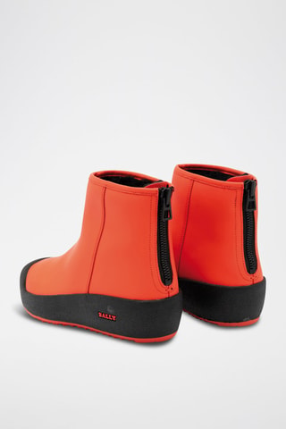 Bottines en cuir - Noir et orange