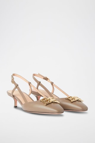 Escarpins en cuir de veau - Beige