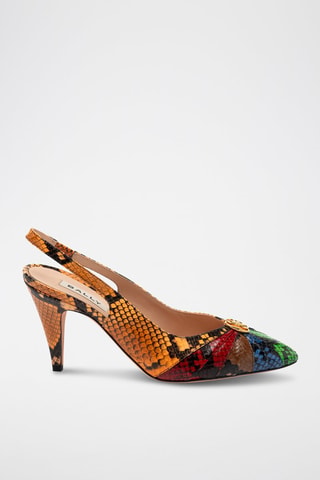 Escarpins en cuir de chèvre - Multicolore