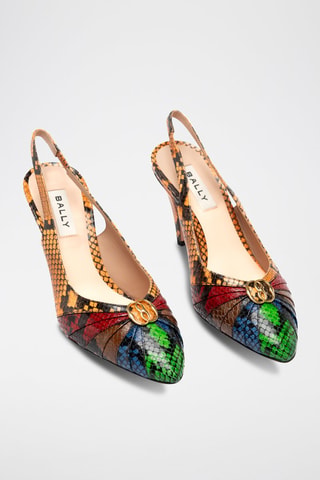 Escarpins en cuir de chèvre - Multicolore