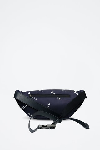 Sac banane en cuir - Bleu et blanc
