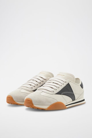 Baskets en cuir de veau nubuck - Bleu
