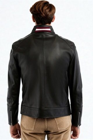 Veste en cuir d’agneau - Marron