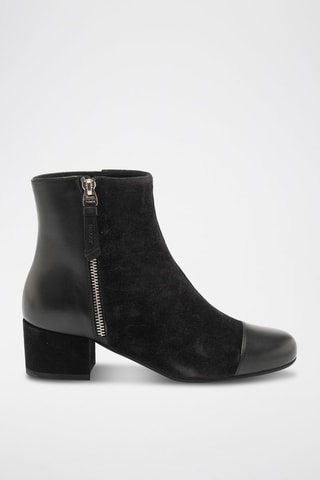 Bottines en cuir - Noir