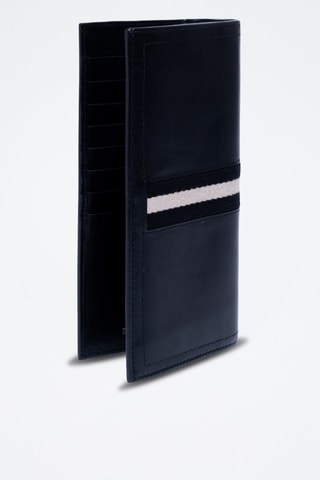 Compagnon en cuir - Blanc, noir et bleu
