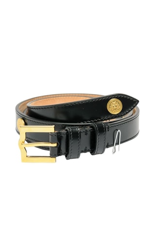 Ceinture en cuir de veau - Noir et doré