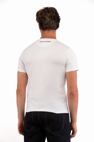 T-shirt - Blanc, noir et rouge