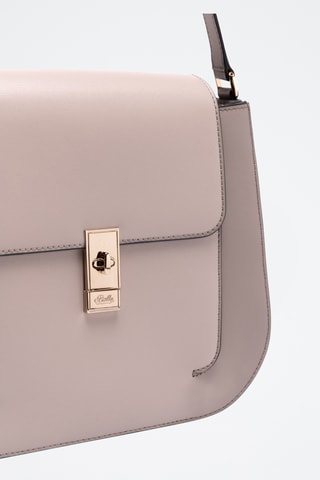 Sac porté épaule en cuir - Blanc et noir