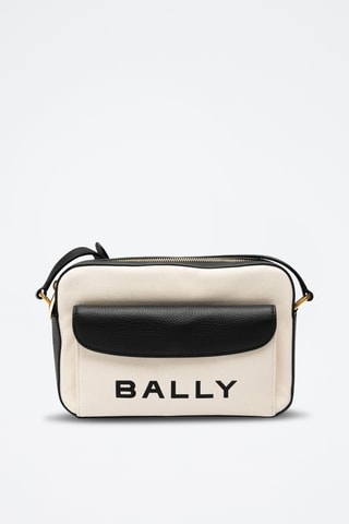 Sac bandoulière en cuir - Noir et blanc