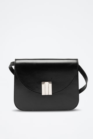 Sac bandoulière en cuir - Noir