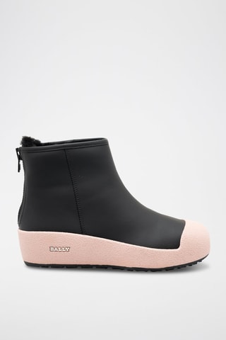 Bottines en cuir - Noir et rose