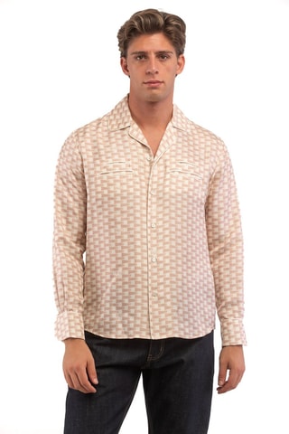 Chemise en soie - Bleu