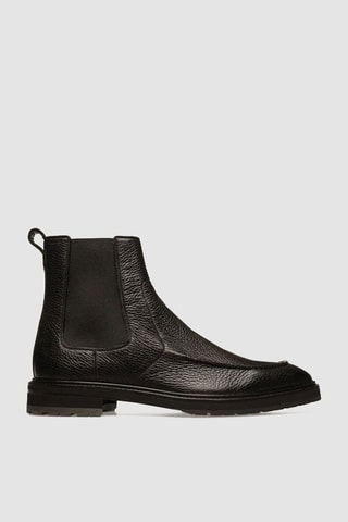 Boots Chelsea en cuir de cerf - Noir