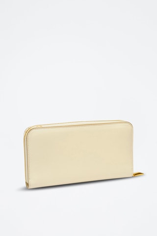 Portefeuille en cuir de veau - Beige