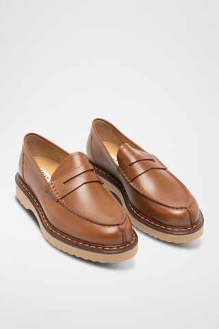 Mocassins en cuir de veau - Marron