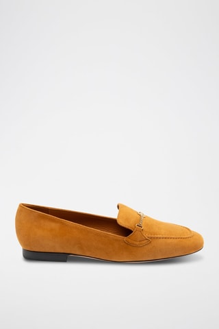 Mocassins en cuir de chèvre nubuck - Orange