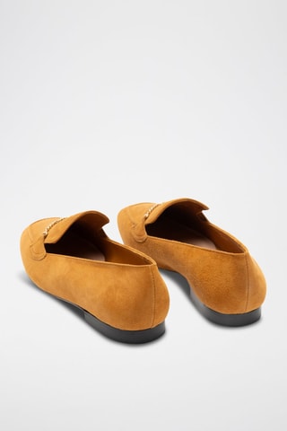 Mocassins en cuir de chèvre nubuck - Orange