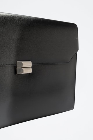 Porte-documents en cuir - Noir