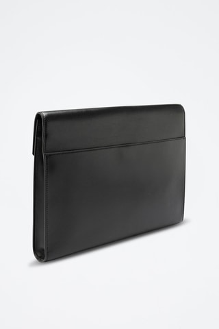 Porte-documents en cuir - Noir