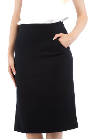 Jupe midi en laine - Rose