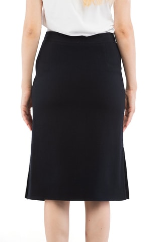Jupe midi en laine - Rose
