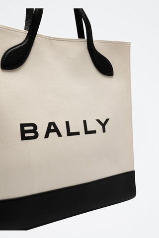 Sac porté épaule en cuir - Blanc et noir
