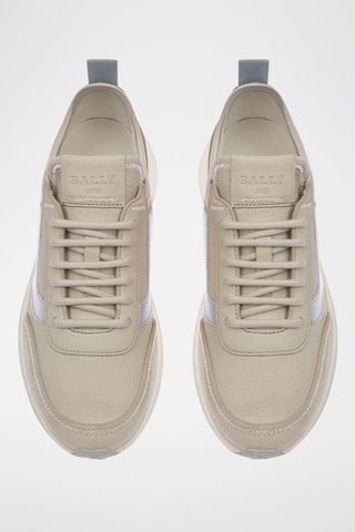 Sneakers en cuir - Beige, blanc et bleu
