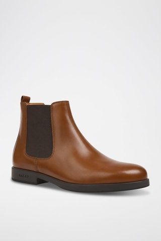 Bottines Chelsea en cuir de veau - Marron