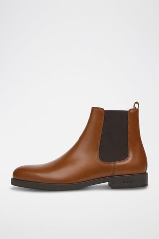 Bottines Chelsea en cuir de veau - Marron