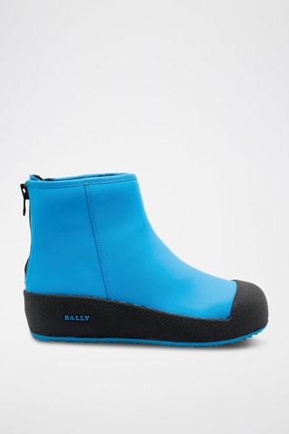 Bottines en cuir - Noir et bleu