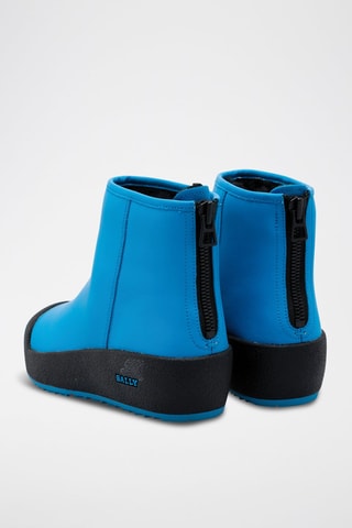 Bottines en cuir - Noir et bleu