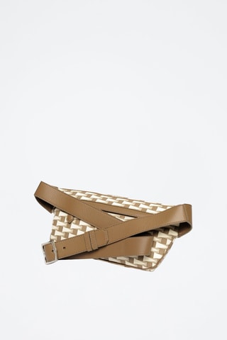 Sac banane en cuir - Beige et marron