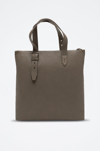 Sac porté épaule en cuir de veau - Marron