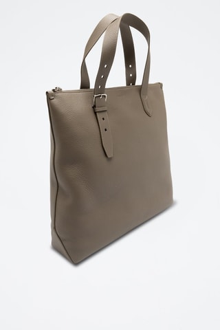 Sac porté épaule en cuir de veau - Marron