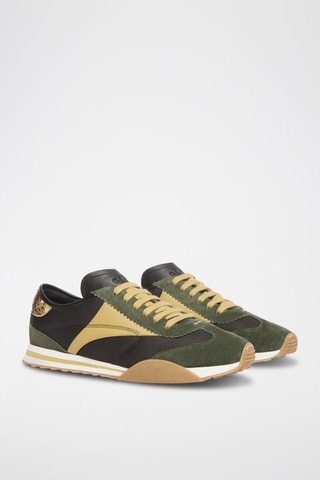 Baskets en cuir - Kaki