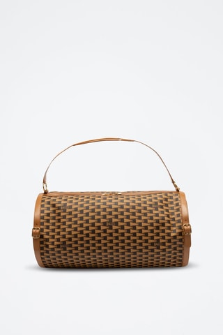 Sac tube en cuir - Marron