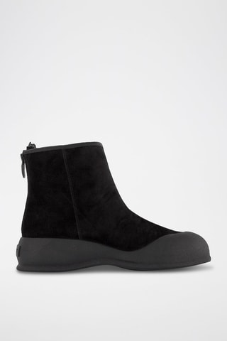 Boots en cuir de veau nubuck - Noir
