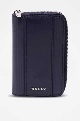 Etui à clés en cuir de veau - Bleu marine