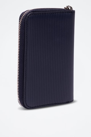Etui à clés en cuir de veau - Bleu marine