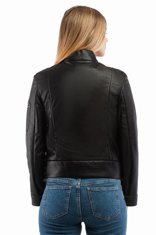 Veste cuir d'agneau - Noir