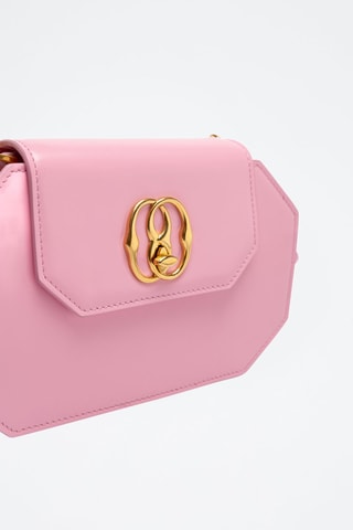 Sac bandoulière en cuir de veau - Rose