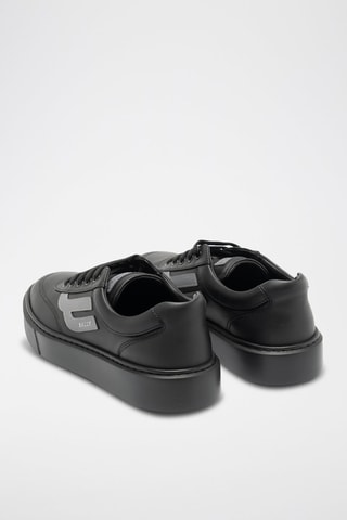Baskets plateformes en cuir de veau - Noir