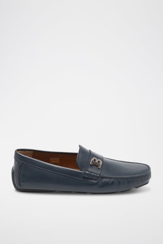 Mocassins en cuir de mouton - Bleu marine