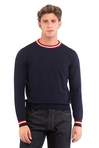 Pull en laine - Bleu marine