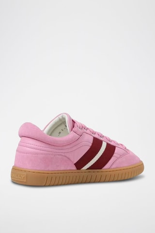Baskets en cuir de veau nubuck - Rose